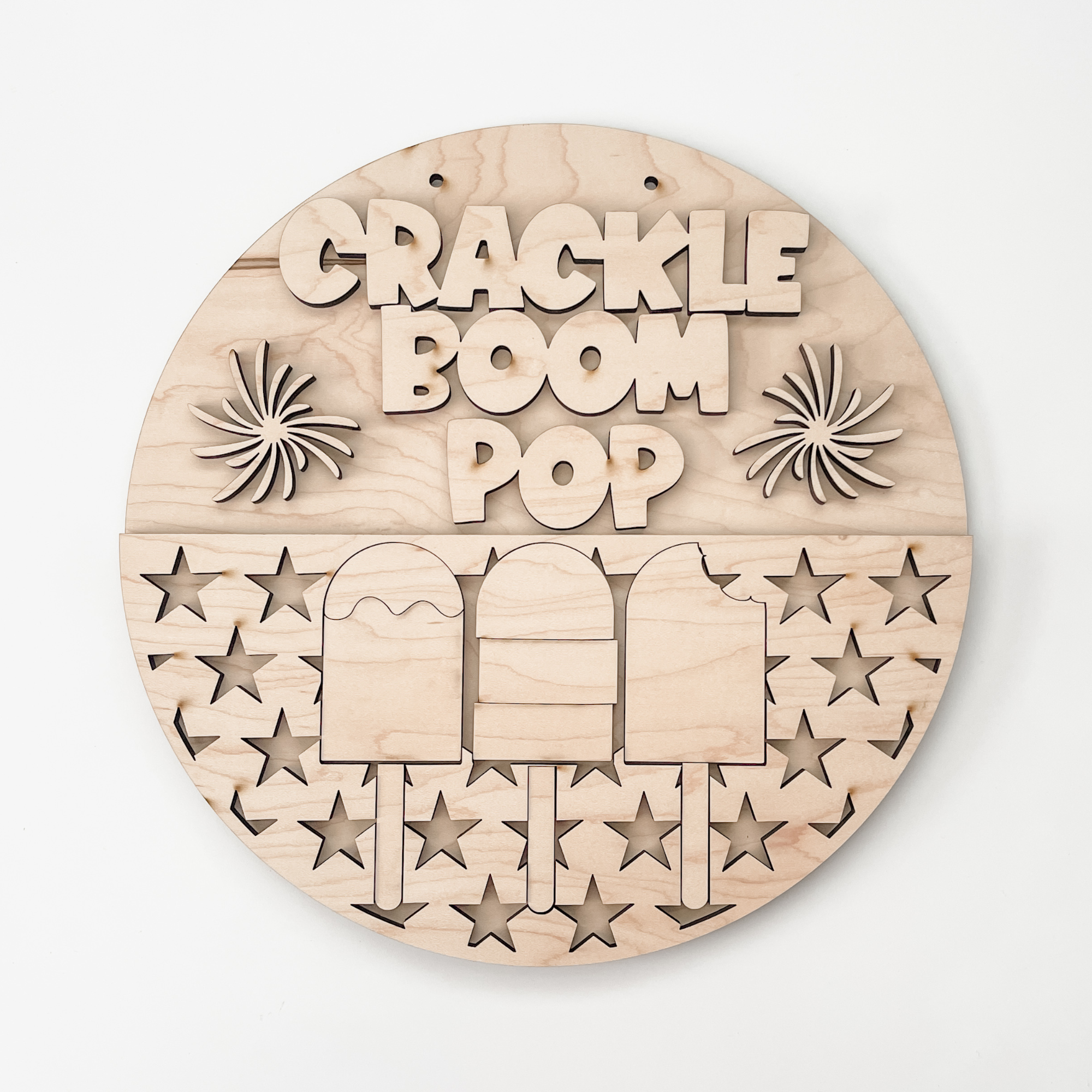Crackle Boom Pop Door Hanger