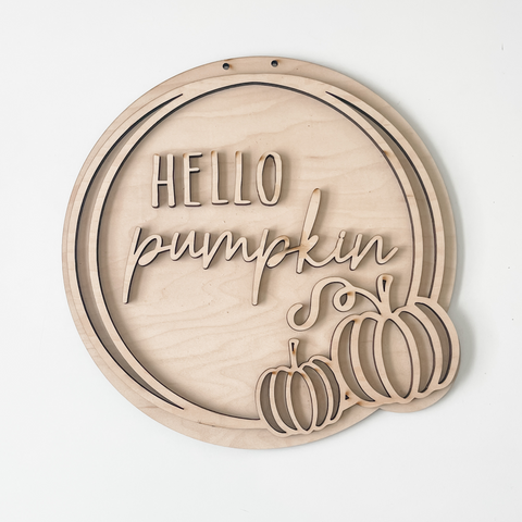 Hello Pumpkin Door Hanger
