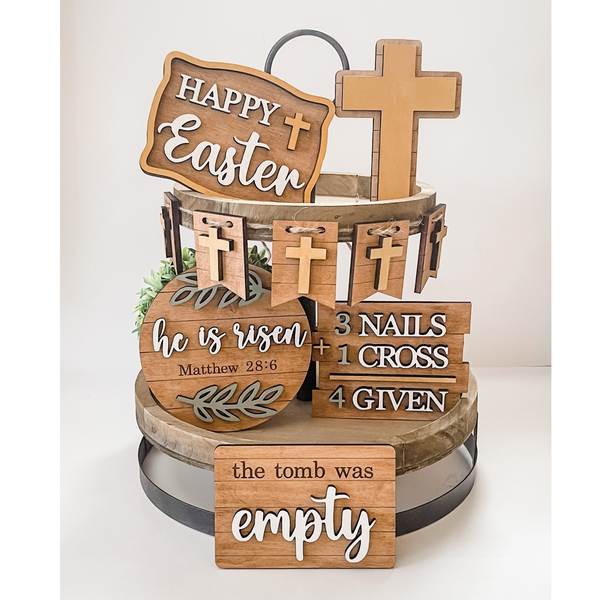 Religious Easter Tiered Tray Kit