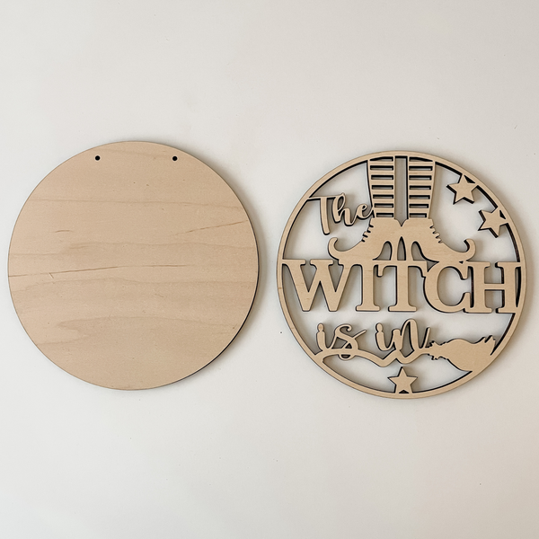 The Witch Is In/The Witch Is out Door Hanger