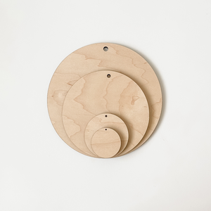 Round Wood Blank with Hole